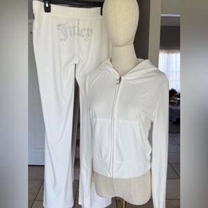 White Hoodie and Pants Set